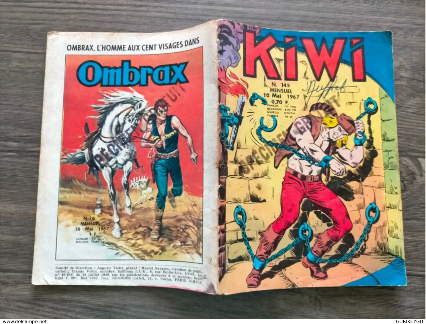 Bd  KIWI N° 145  LUG  10/05/1967  BIEN  ZAGOR - Rodeo