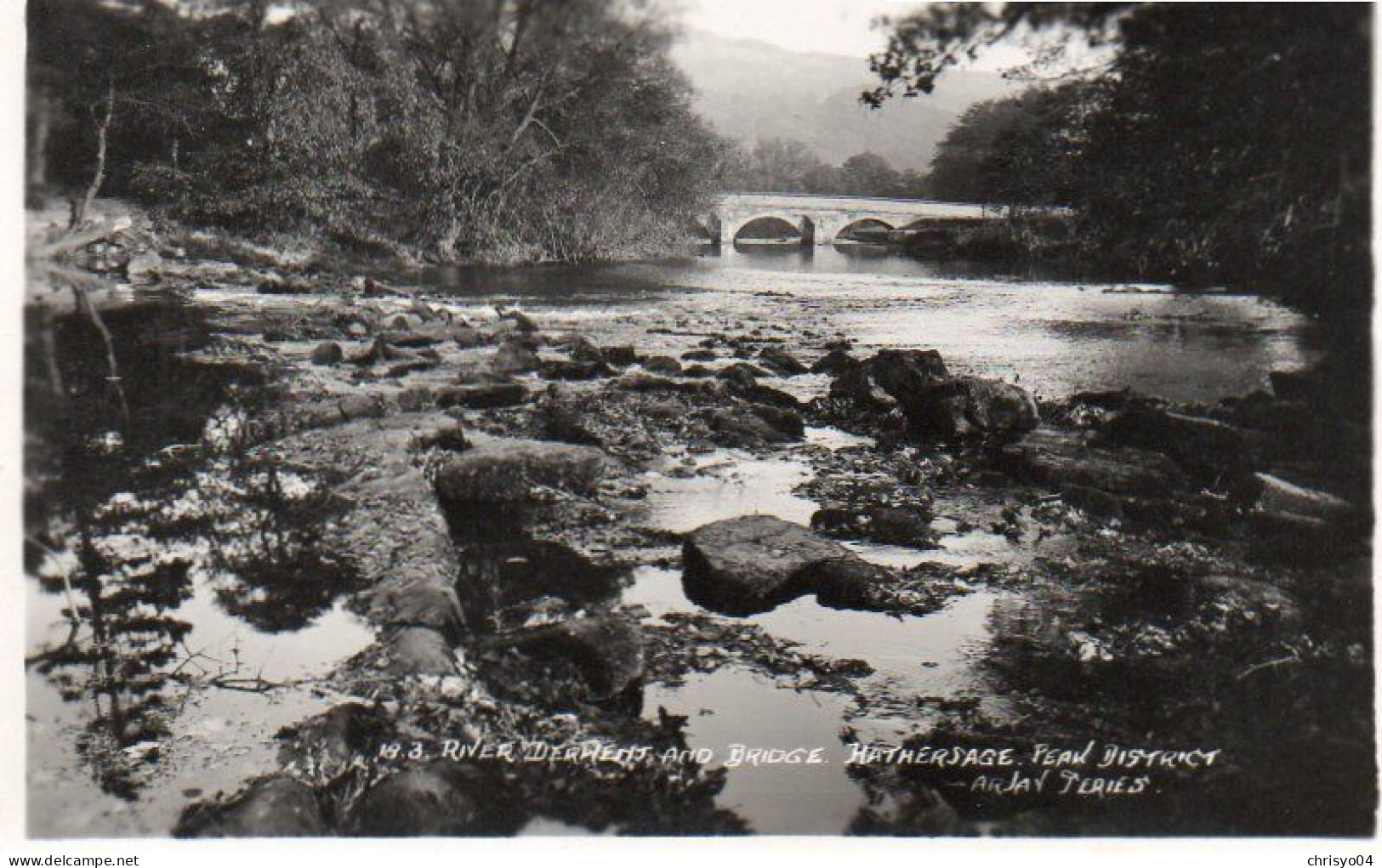 4V3Rn    Angleterre River Derwent And Bridge Hathersage Peak District - Andere & Zonder Classificatie