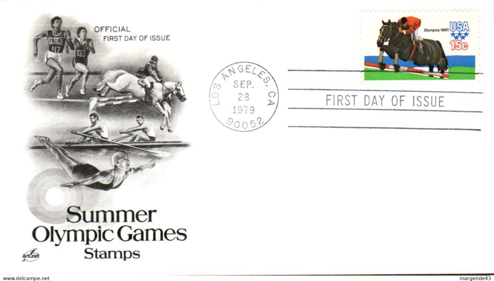 USA ETATS UNIS FDC 1979 JEUX OLYMPIQUES D'ETE - 1971-1980