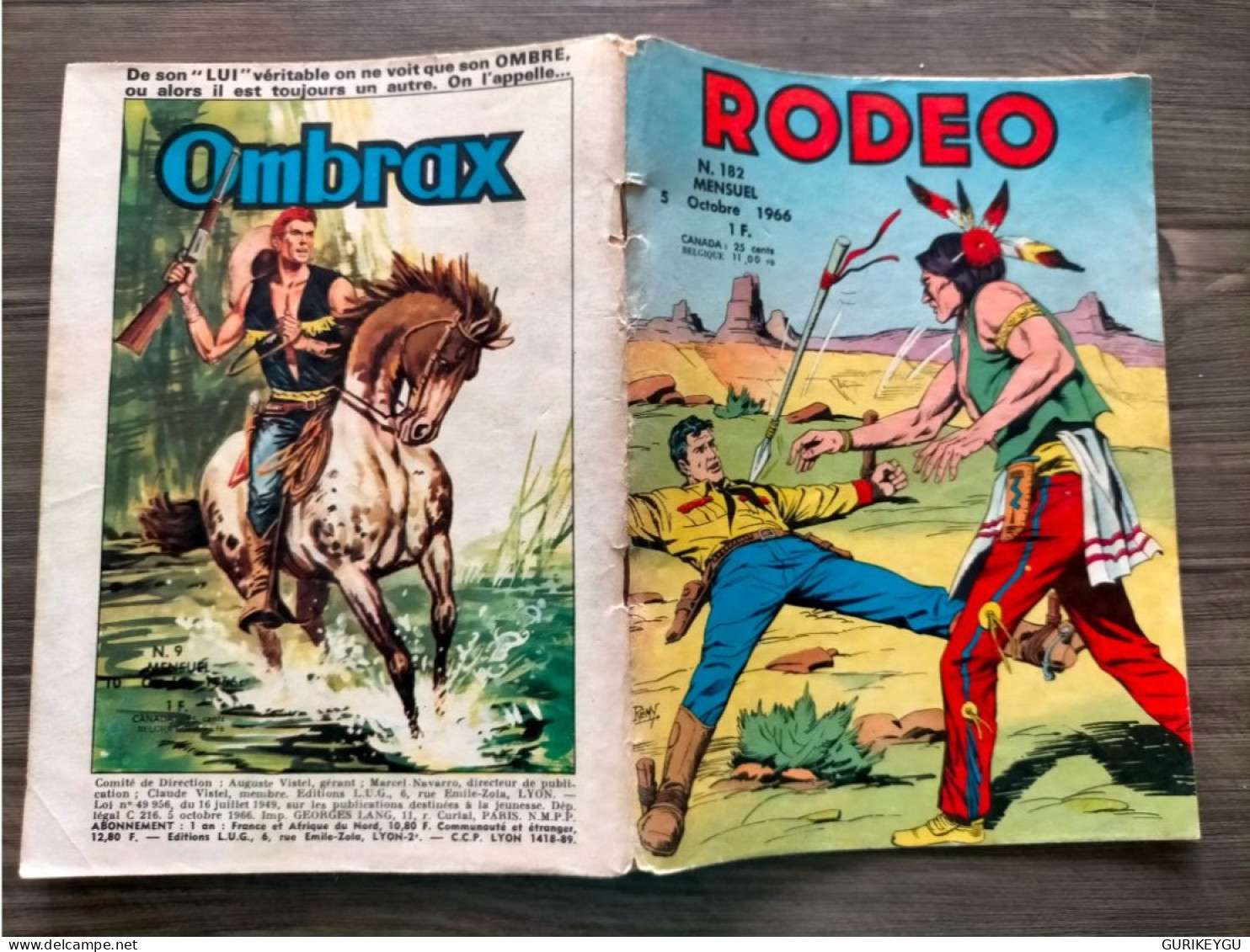 Bd RODEO N° 182 LUG 05/10/1966 TEX WILLER MIKI LE RANGER BIEN - Rodeo