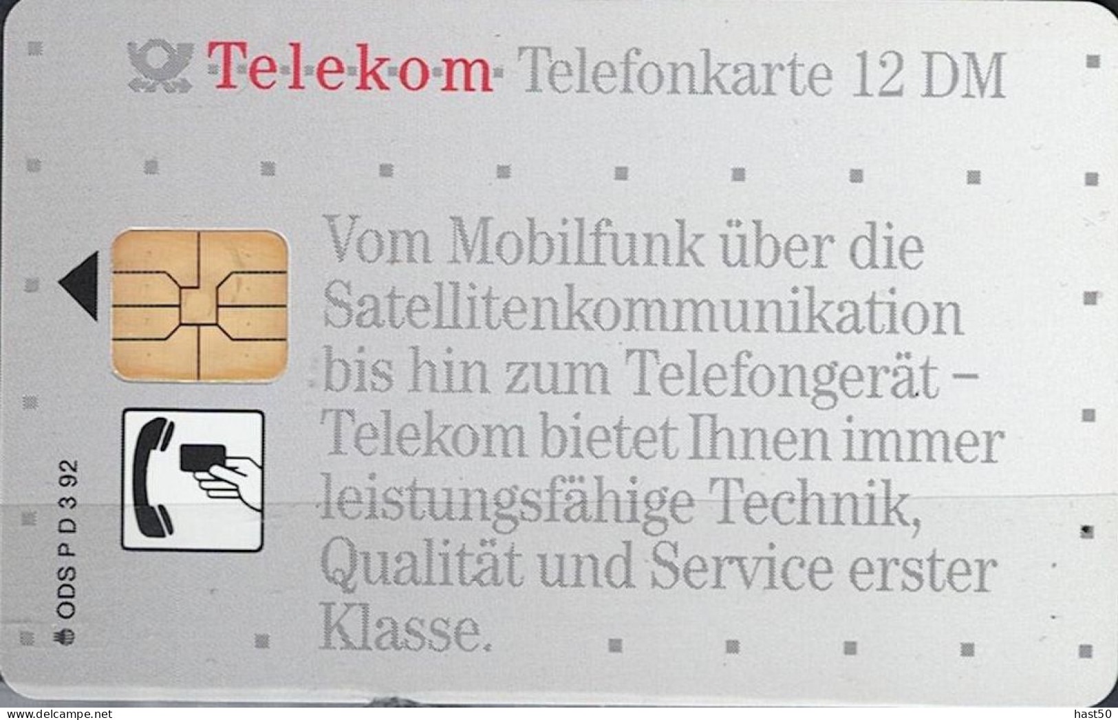 Deutschland - P  PD-SERIES: High Tech Von Mensch Zu Mensch - USED -  1992 - P & PD-Series : Taquilla De Telekom Alemania