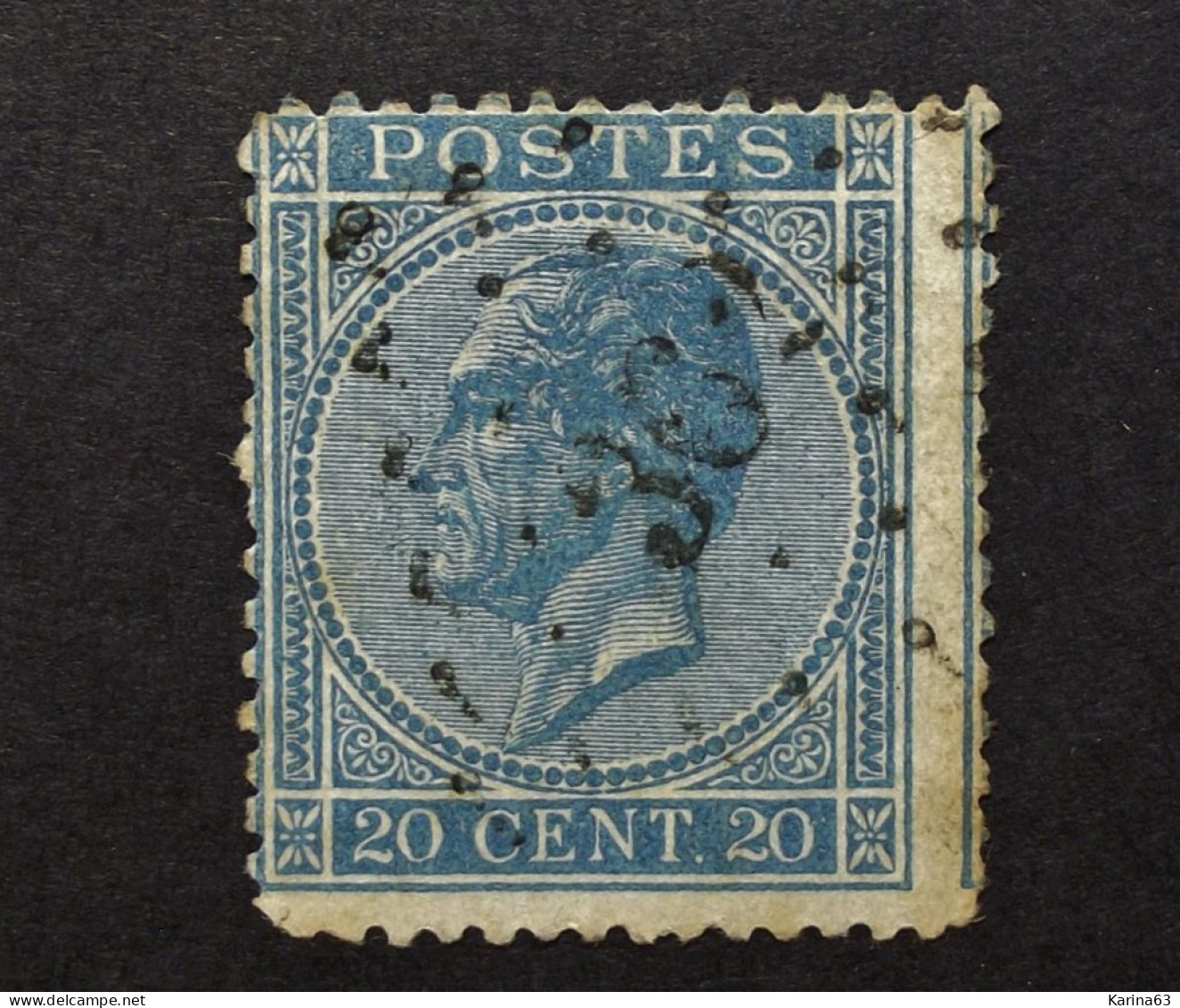 België - Belgique - Profiel Links/Gauche -  COB N° 18  Bureau 362 -  Tongres - Out Focus Rechts - 1865-1866 Profil Gauche