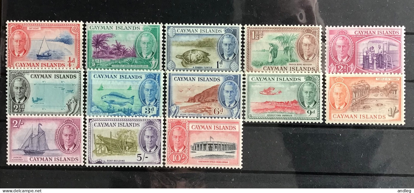 Cayman Islands, 1950. Série Complète MNH. Stanley Gibbons £ 80. - Antillas Holandesas