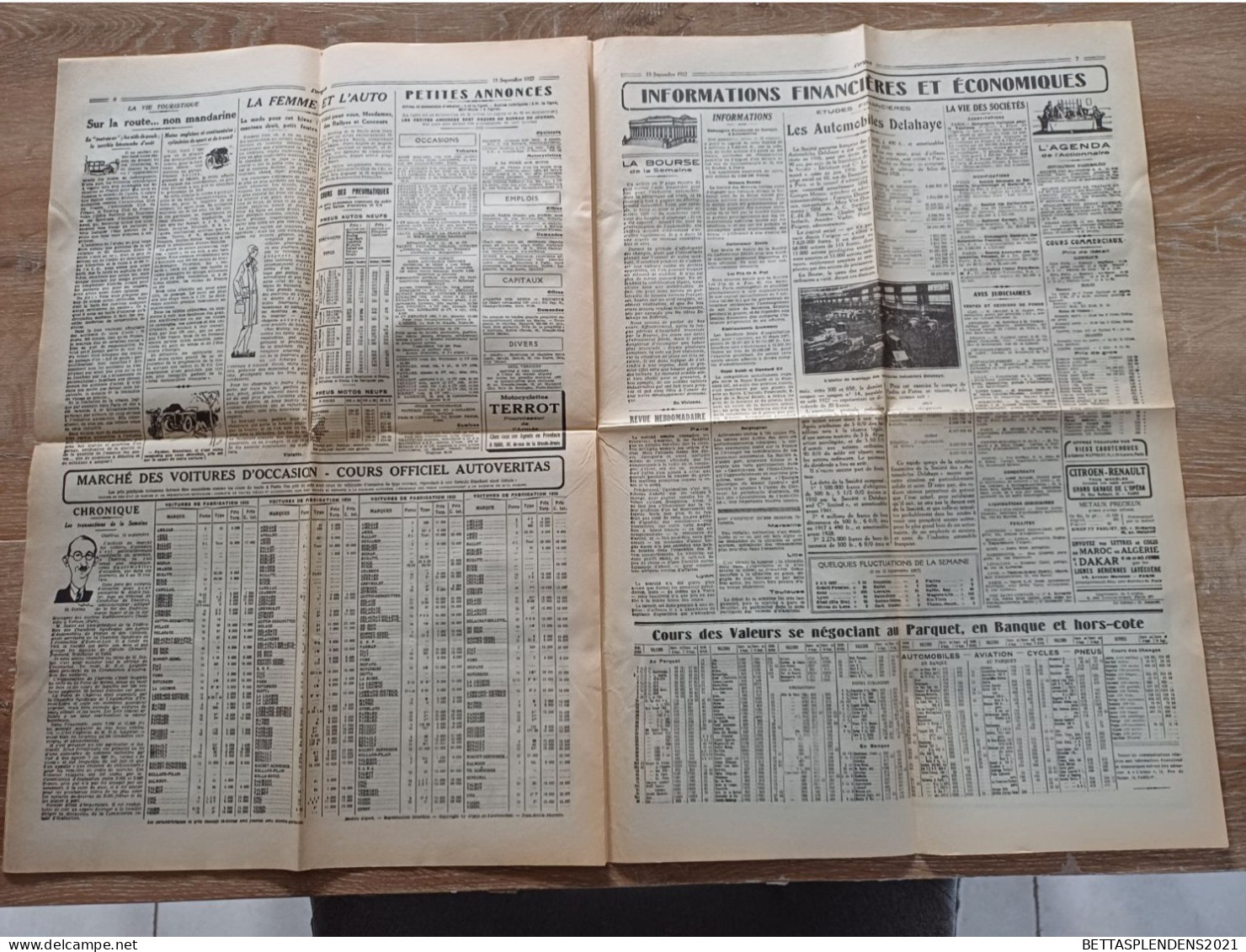 Tout 1er Numéro de " L' ARGUS de l'Automobile et des Locomotions - 1re ANNEE - N°1 - 15 Septembre 1927