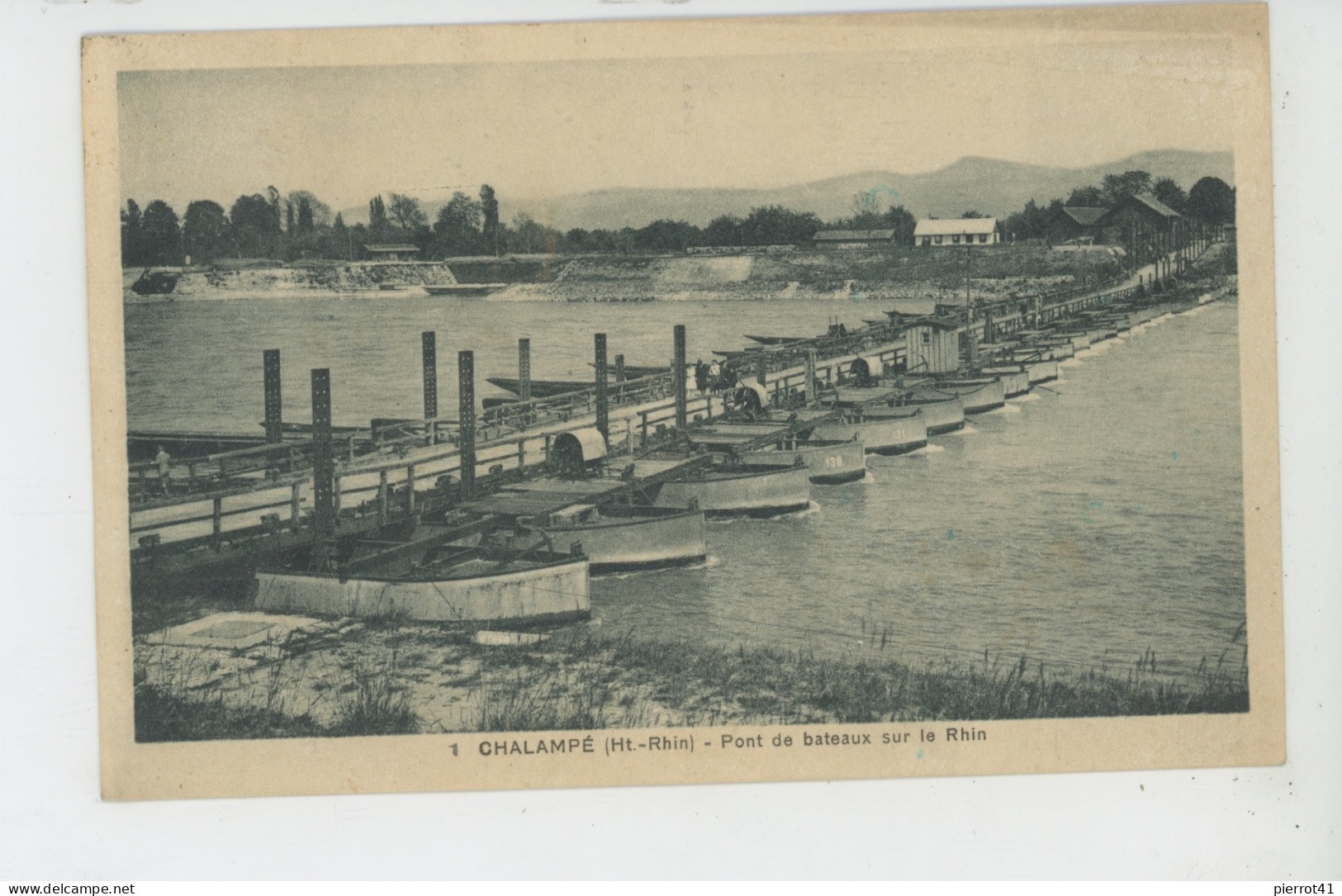 CHALAMPÉ - Pont De Bateaux Sur Le Rhin - Chalampé