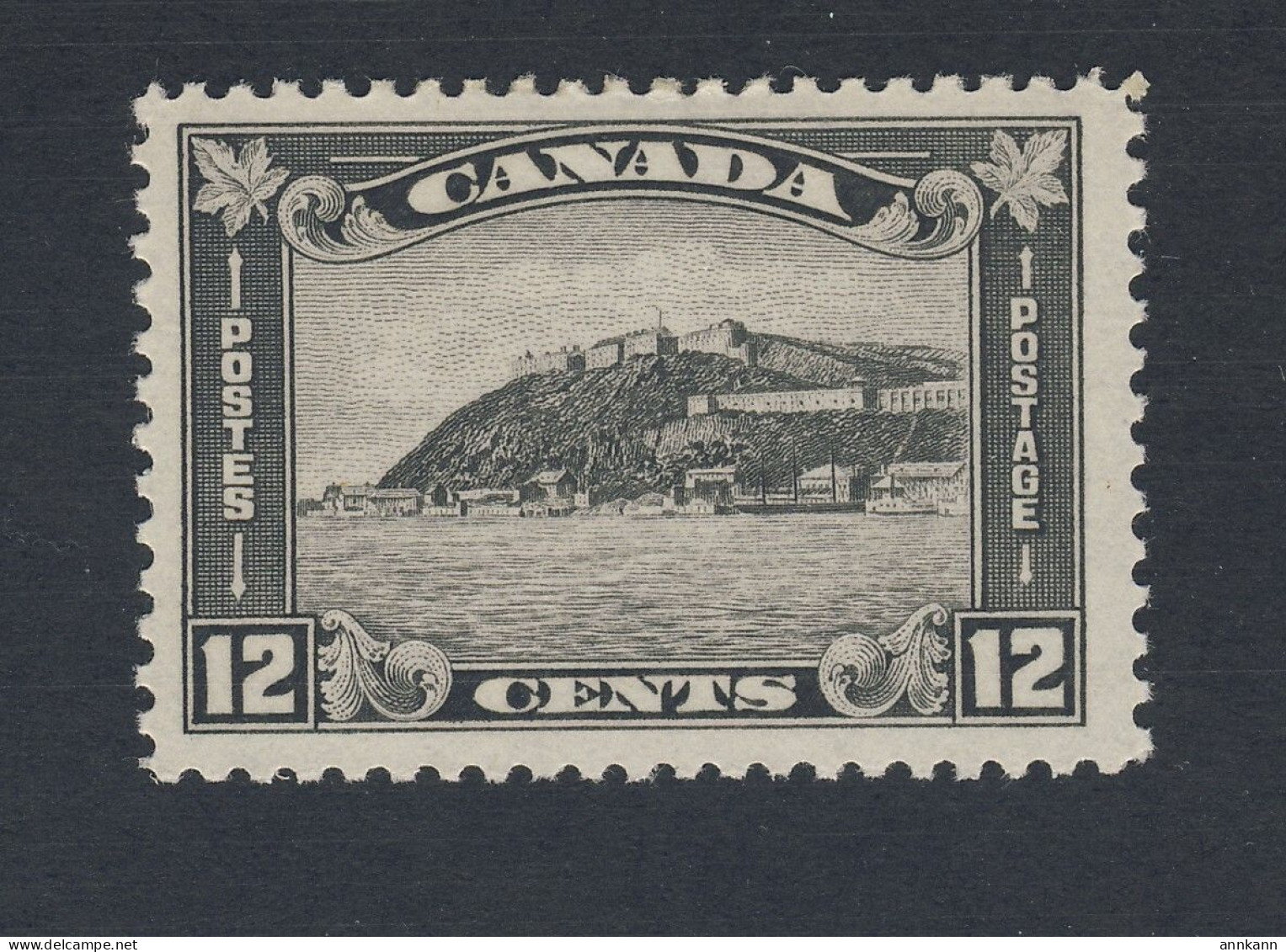 Canada Arch Issue Mint Stamp #174-12c Quebec Citadel MH VF Guide Value = $50.00 - Neufs