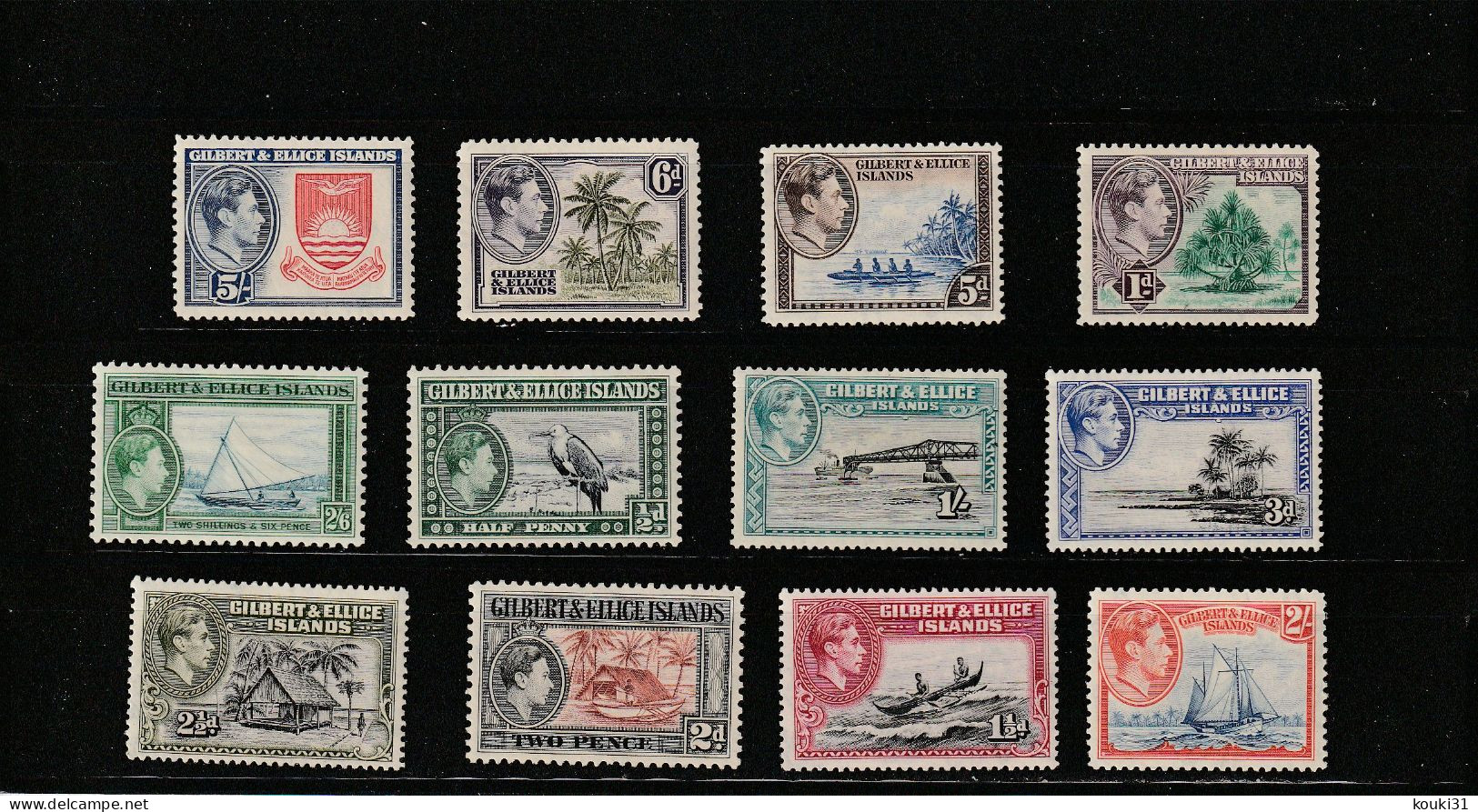 Gilbert Et Ellice YT 38/49 * : George VI - 1939 - Gilbert & Ellice Islands (...-1979)