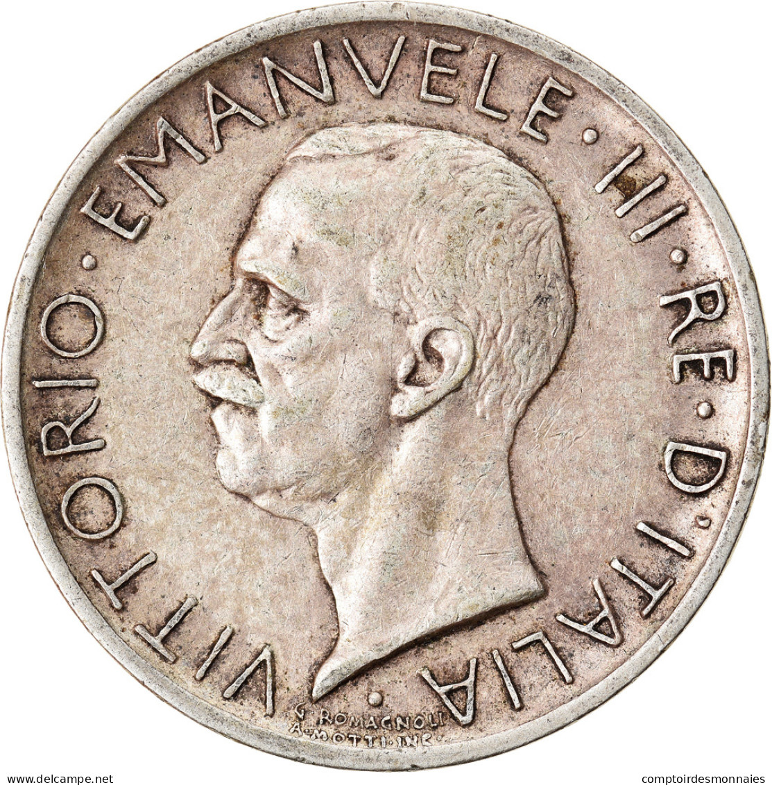 Monnaie, Italie, Vittorio Emanuele III, 5 Lire, 1930, Rome, TTB+, Argent - 1900-1946 : Victor Emmanuel III & Umberto II