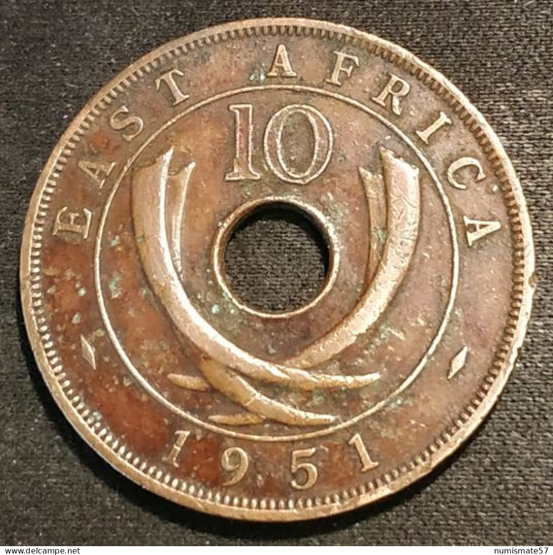 AFRIQUE DE L'EST - EAST AFRICA - 10 CENTS 1951 - George VI - KM 34 - Colonia Británica