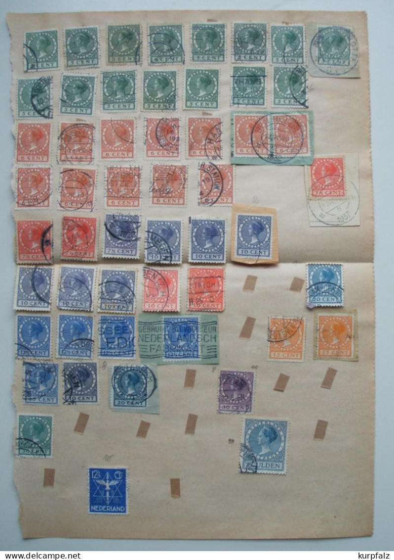 Niederlande - Briefmarken-Konvolut Alt + Neu, ** + ⊙, Alte Blätter + Steckseiten - Verzamelingen