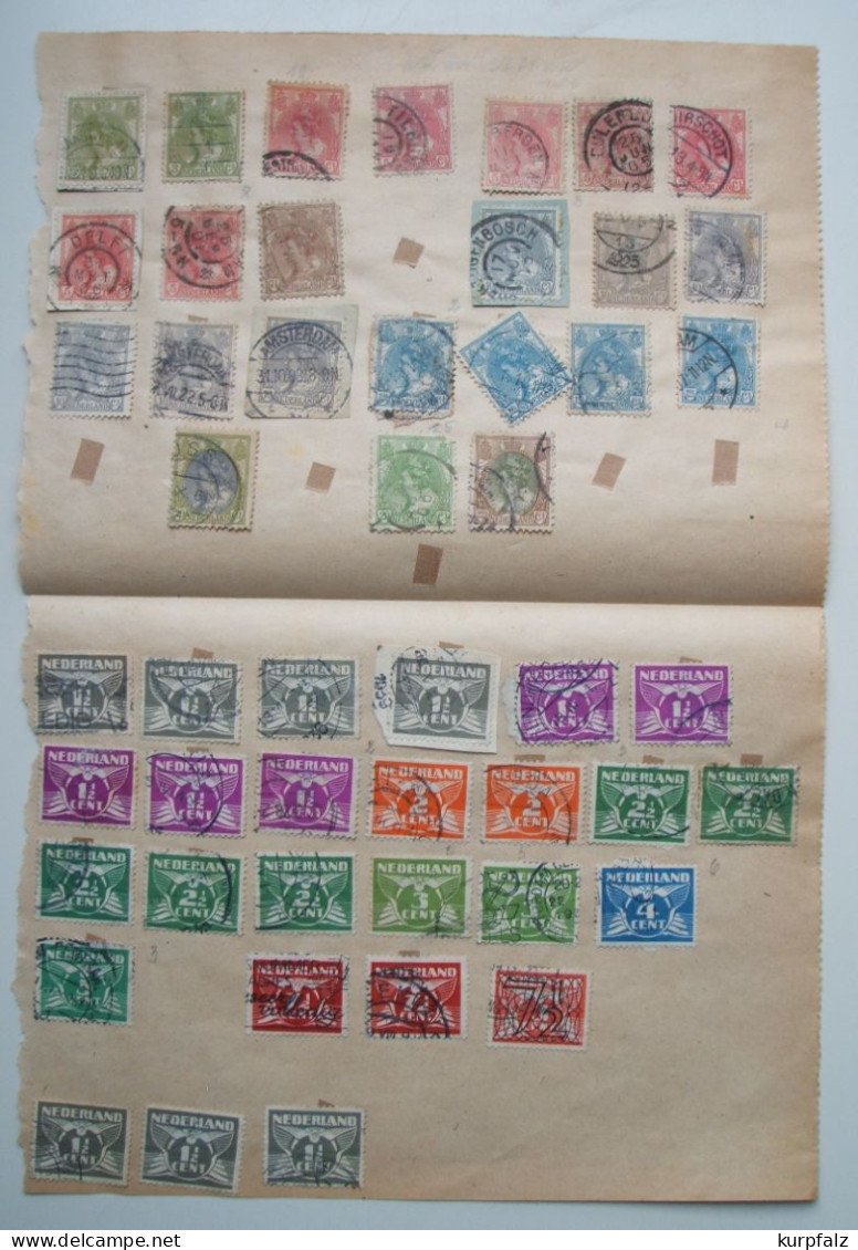 Niederlande - Briefmarken-Konvolut Alt + Neu, ** + ⊙, Alte Blätter + Steckseiten - Collezioni