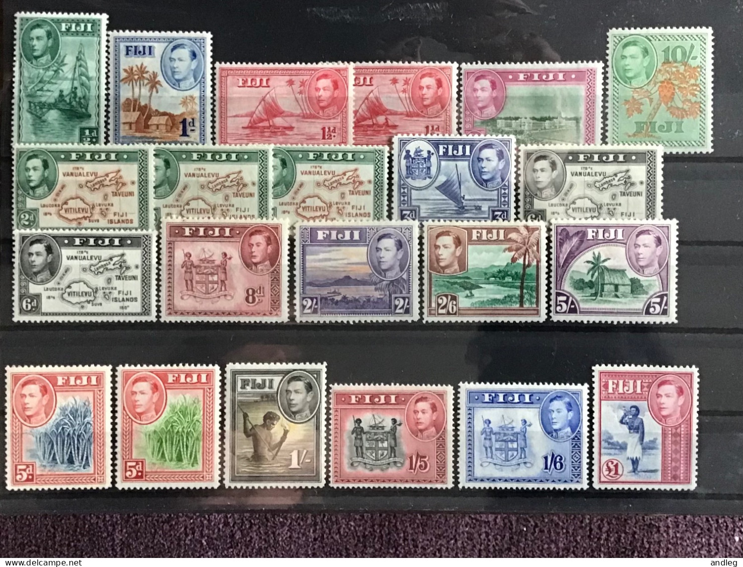 Fiji, 1938. Série Complète MNH/MWLH. Stanley Gibbons £ 275. - Andere-Oceanië