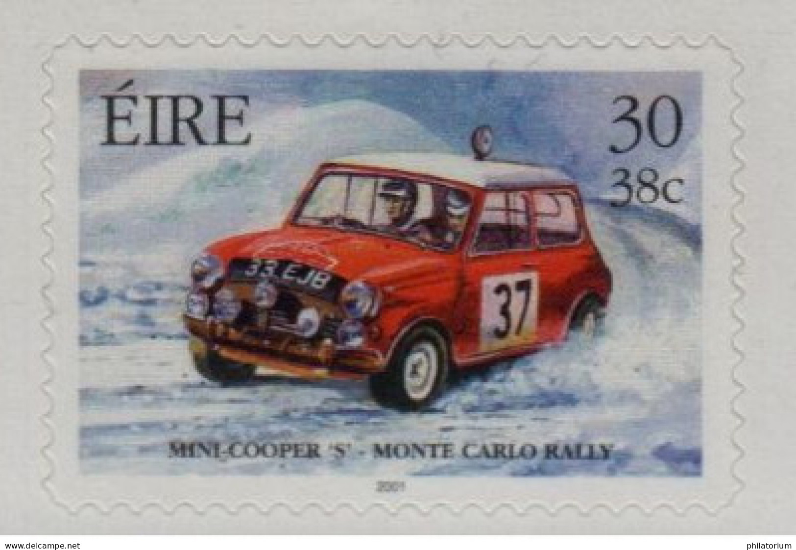 Eire, Irlande, **, Yv 1338, Mi 1330, SG 1508, Mini Cooper 'S' - Rallye De Monte-Carlo, Sport Auromobile, - Neufs