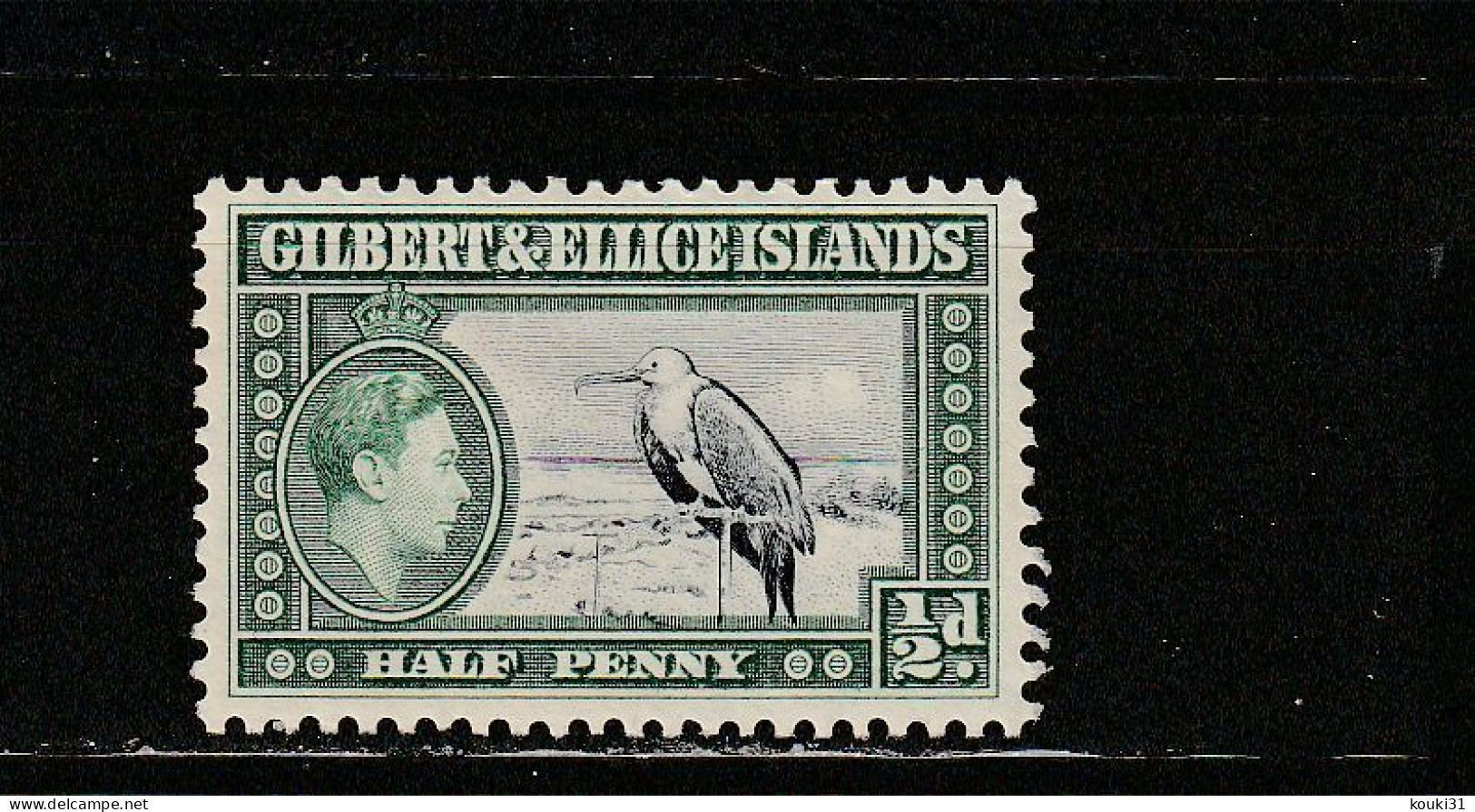 Gilbert Et Ellice YT 38 ** : George VI , Frégate - 1939 - Gilbert & Ellice Islands (...-1979)