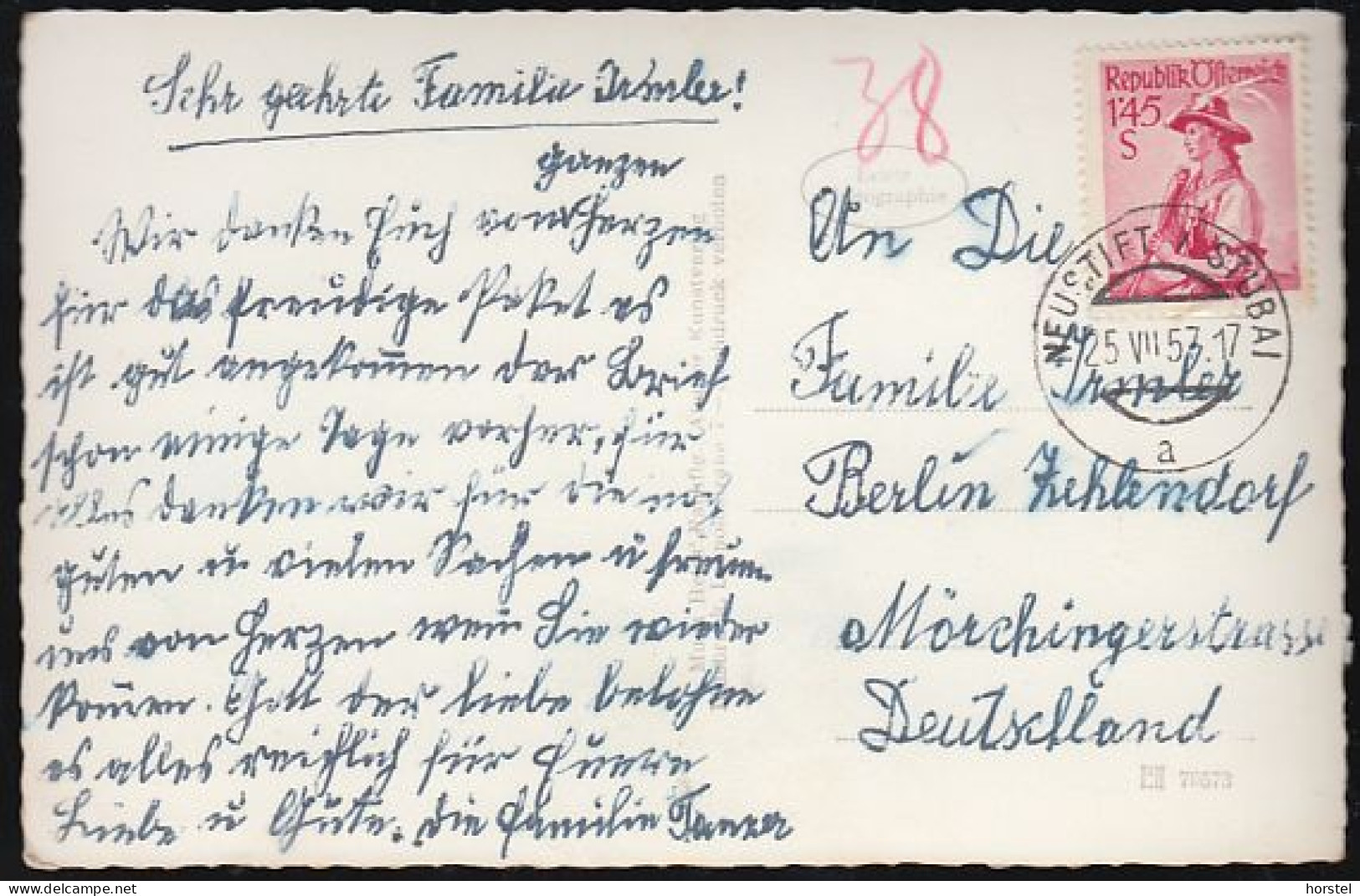Austria - 6167 Neustift Im Stubaital - Alte Ortsansicht Von 1957 - Ortsmitte - Nice Stamp - Neustift Im Stubaital