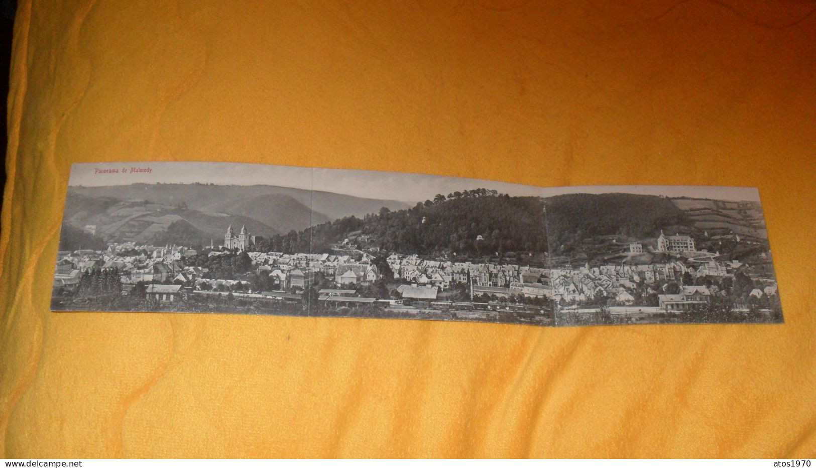 CARTE POSTALE ANCIENNE CIRCULEE DE 1914../ 3 VOLETS...PANORAMA DE MALMEDY...CACHETS.. - Malmedy