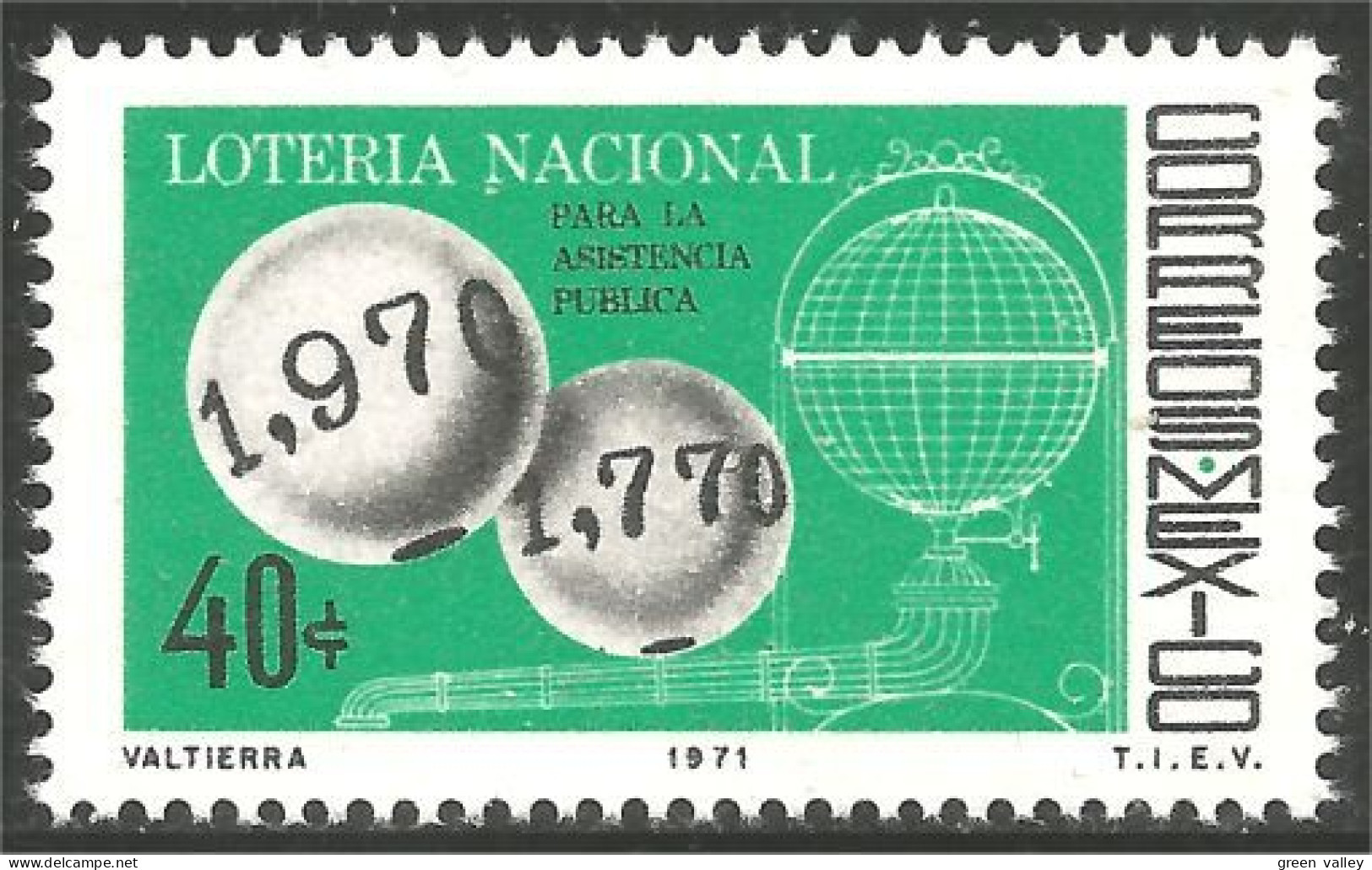 608 Mexico Loterie Nationale Lottery Boules Spheres MNH ** Neuf SC (MEX-328b) - Non Classés