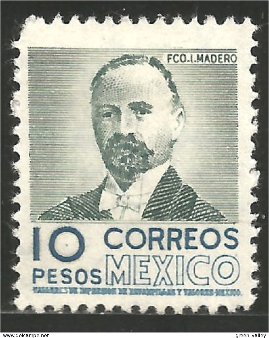 608 Mexico 1952 10 Pesos Madero MH * Neuf CH (MEX-146) - Mexico