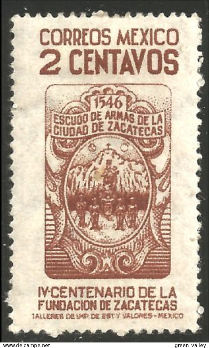 608 Mexico 1942 Armoiries Zacatecas Coat Of Arms MH * Neuf CH (MEX-138) - Sellos