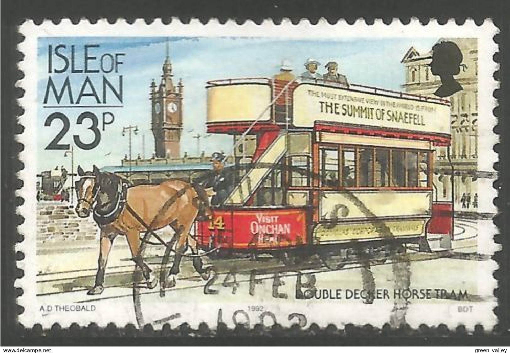 590 Man Horse Tram Douglas Cheval Pferd Tramway Cavale Caballe (MAN-92a) - Man (Ile De)