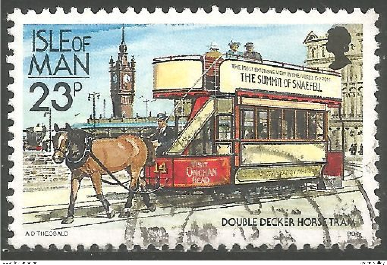 590 Man Horse Tram Douglas Cheval Pferd Tramway Cavale Caballe (MAN-92c) - Tramways