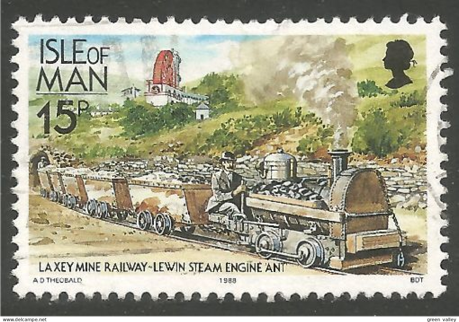 590 Man Railway Train Lewin Locomotive Laxey Mine Mining Coal Charbon Kohl (MAN-86c) - Minerali