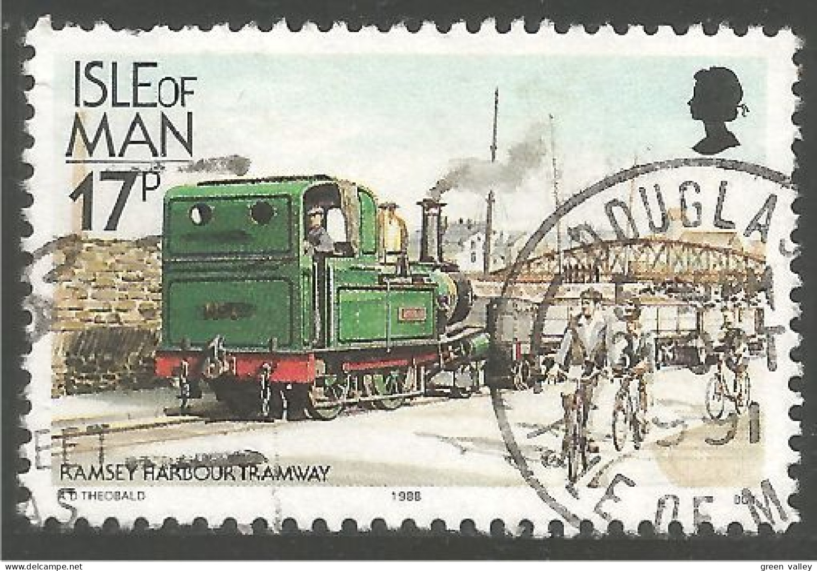 590 Man Ramsey Harbour Tramway Railway Train Locomotive (MAN-87b) - Man (Ile De)