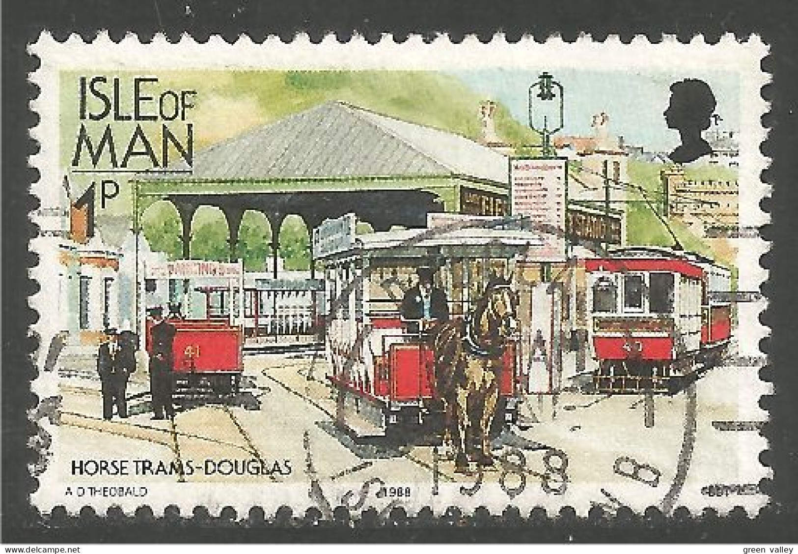 590 Man Horse Tram Douglas Cheval Pferd Tramway Cavale Caballe (MAN-83a) - Tram