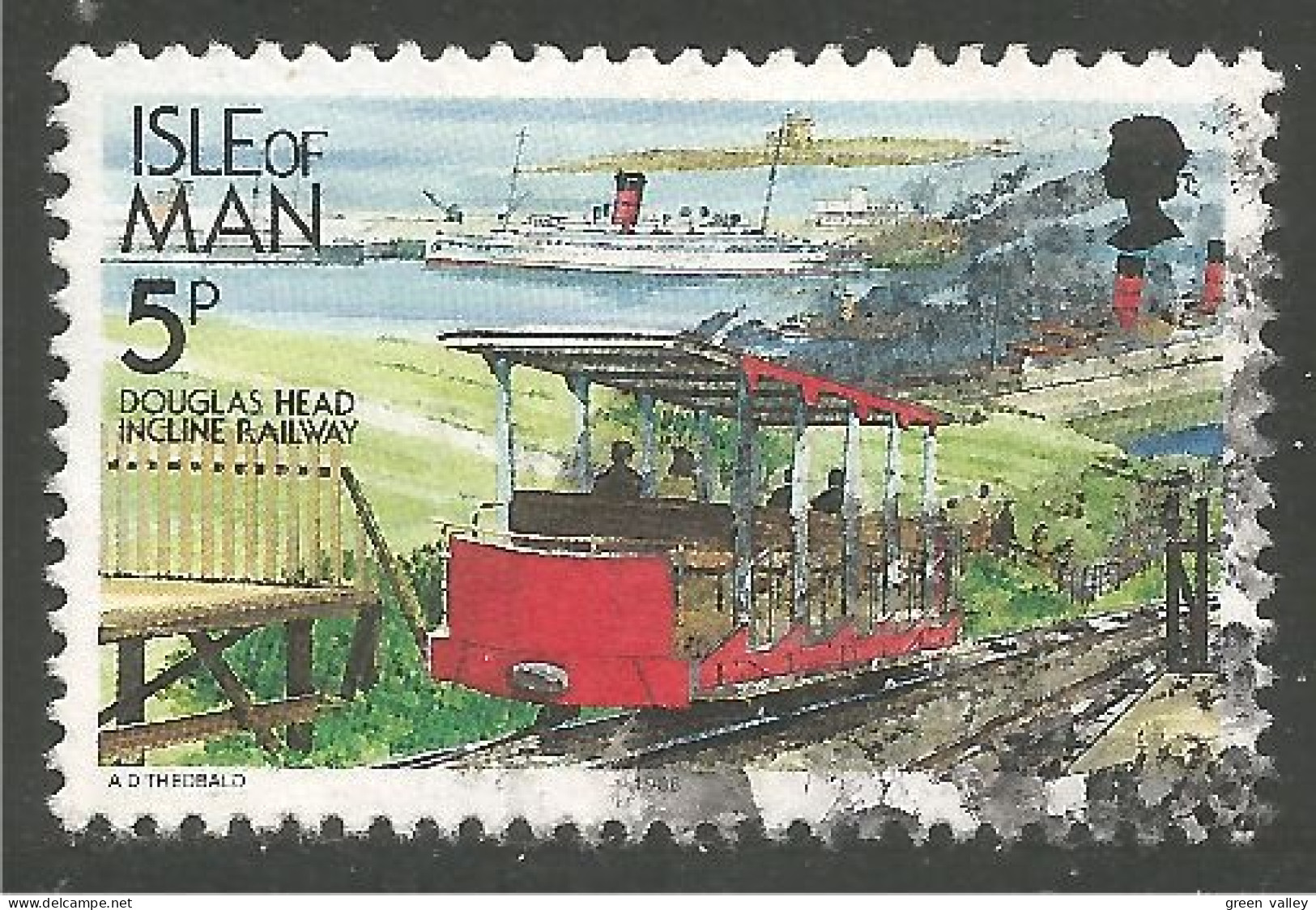 590 Man Incline Railway Train Locomotive Bateau Paquebot Boat (MAN-84) - Man (Ile De)