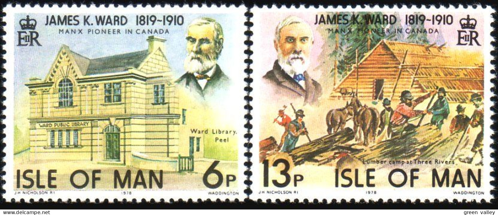 590 Man James Ward Pioneer In Canada Pionnier MNH ** Neuf SC (MAN-22a) - Man (Insel)