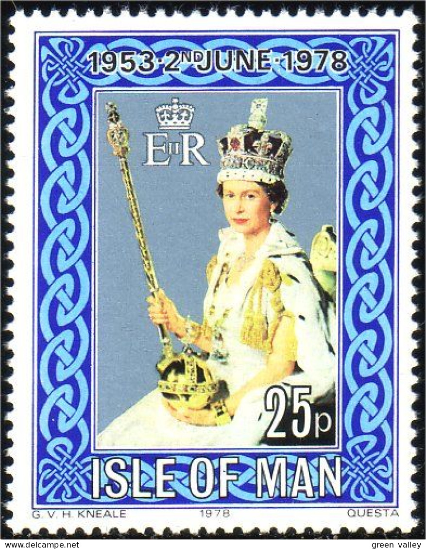 590 Man 25th Coronation QEII Couronnement MNH ** Neuf SC (MAN-19a) - Isle Of Man