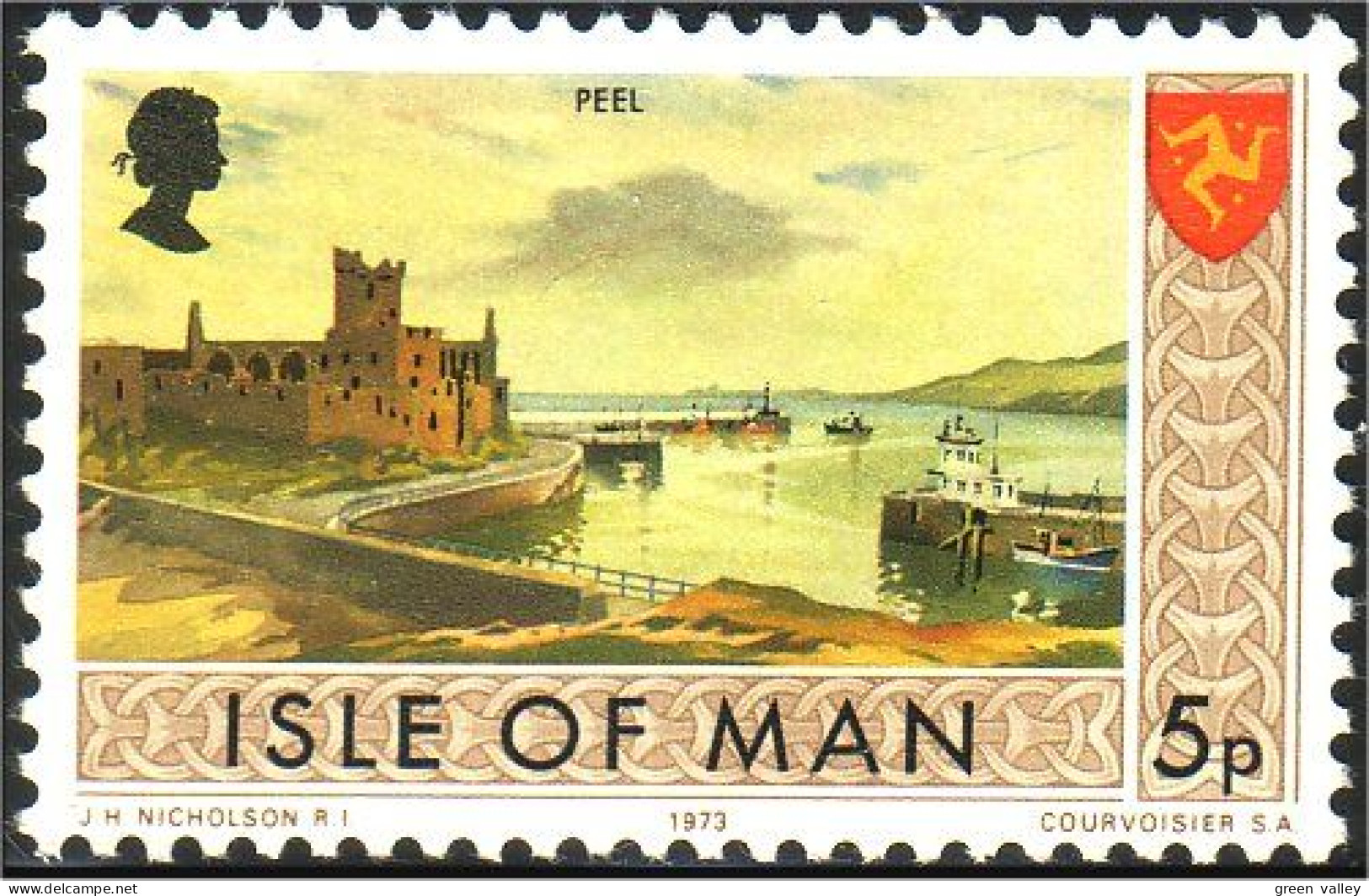 590 Man 5p Peel Seems No Gum (MAN-4) - Isle Of Man