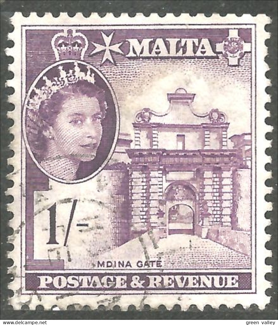 589 Malta Malte 1956 Reine Queen Elizabeth II Porte Mdina Gate (MLT-183) - Malte