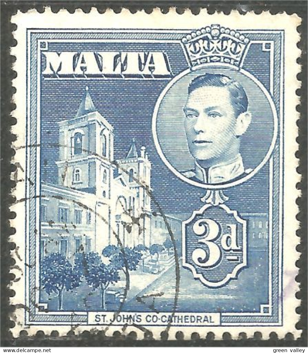 589 Malta Malte 1938 Roi King George VI Cathédale St Jean John Cathedral (MLT-178) - Malte