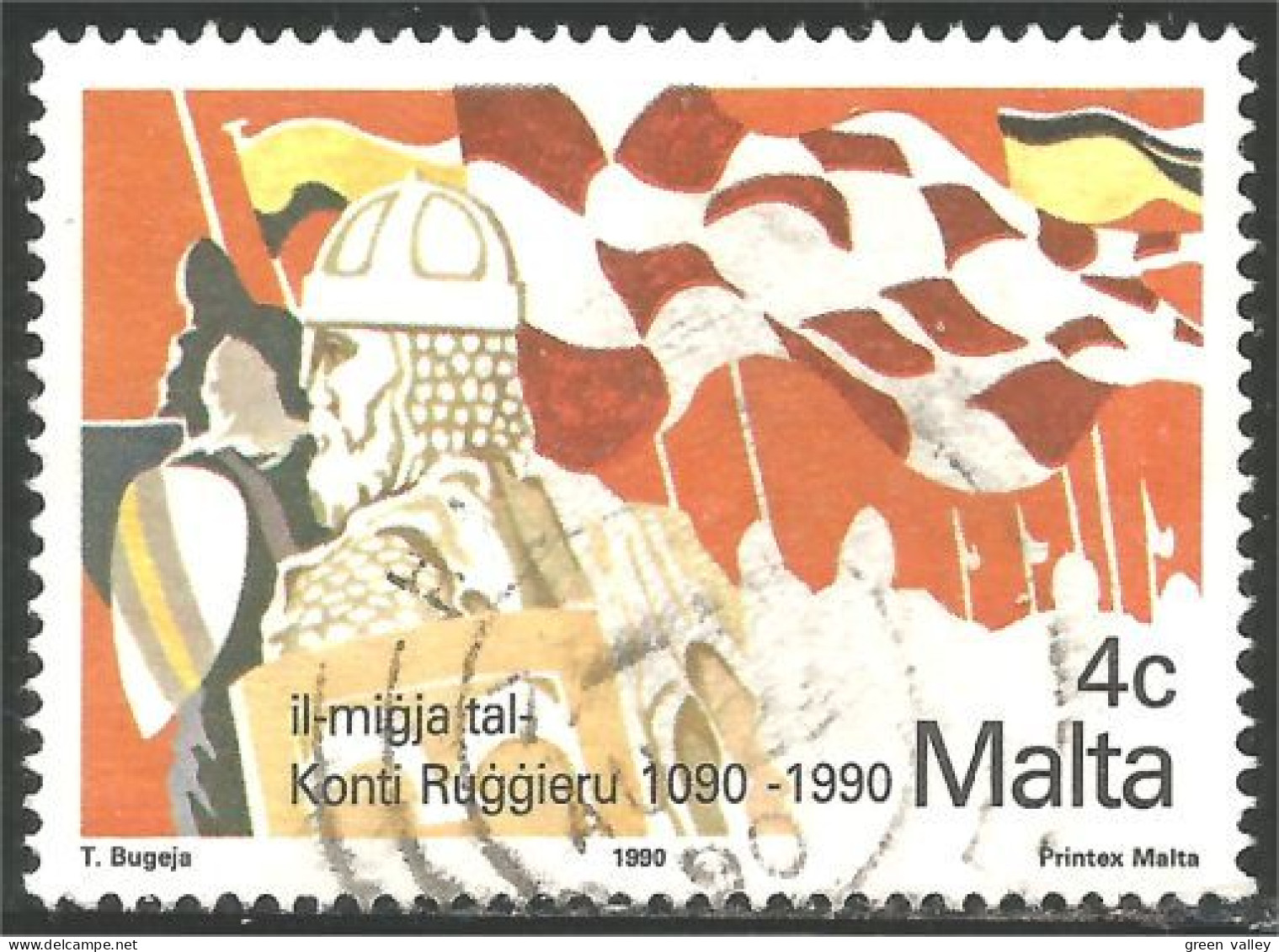 589 Malta Malte Drapeau Flag Chevalier Knight UNESCO (MLT-189) - Malte