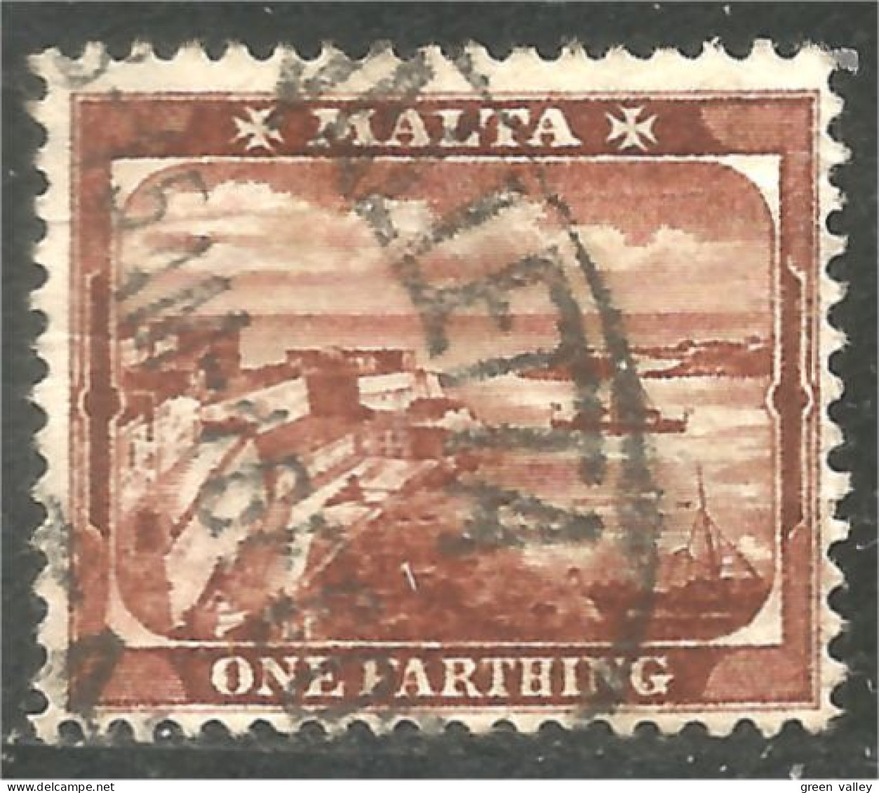 589 Malta Malte 1904 Port La Vallette Valetta Harbor Bateau Ship Boat Schiff Wmk 3 (MLT-173a) - Malte
