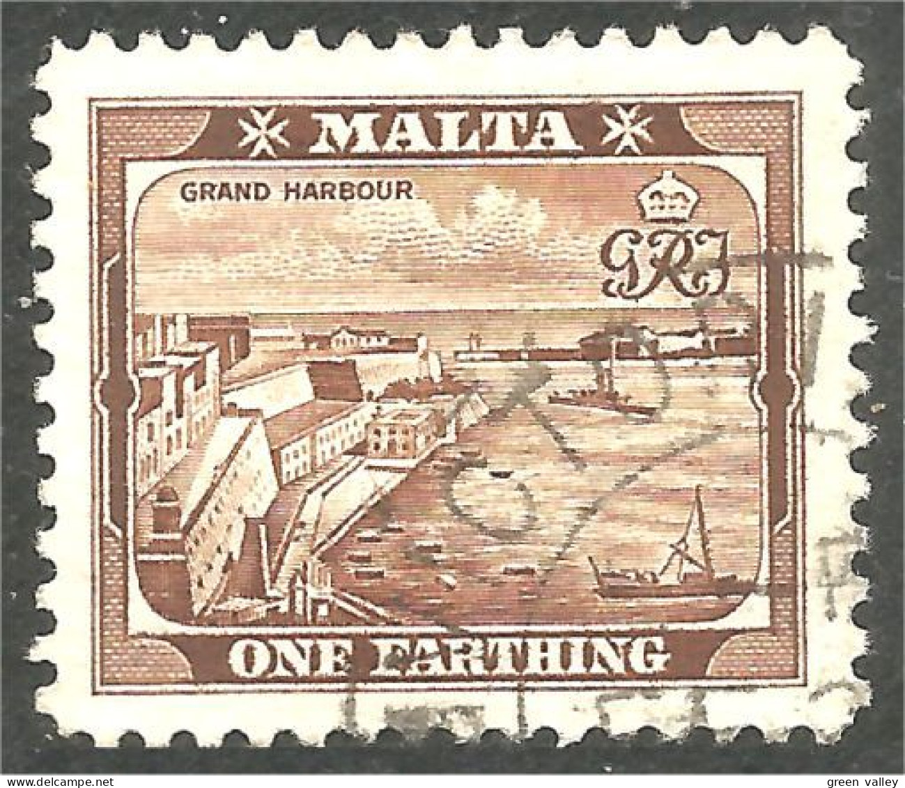 589 Malta Malte 1901 Port La Vallette Valetta Harbor Bateau Ship Boat Schiff Wmk 2 (MLT-172c) - Malte