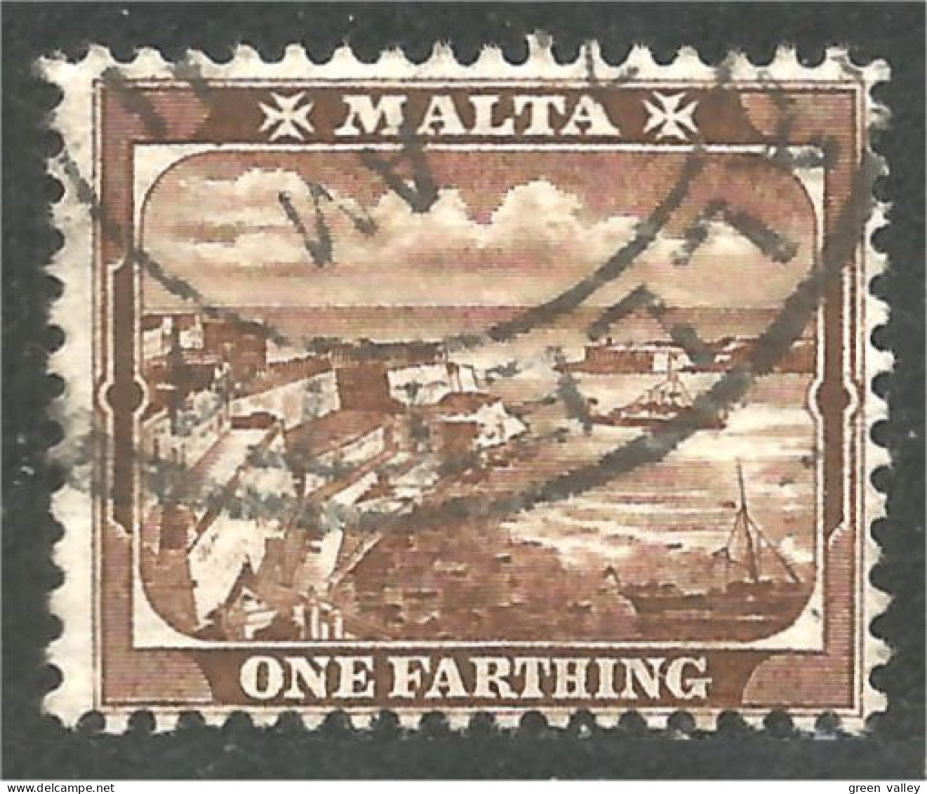 589 Malta Malte 1901 Port La Vallette Valetta Harbor Bateau Ship Boat Schiff Wmk 2 (MLT-172a) - Malte