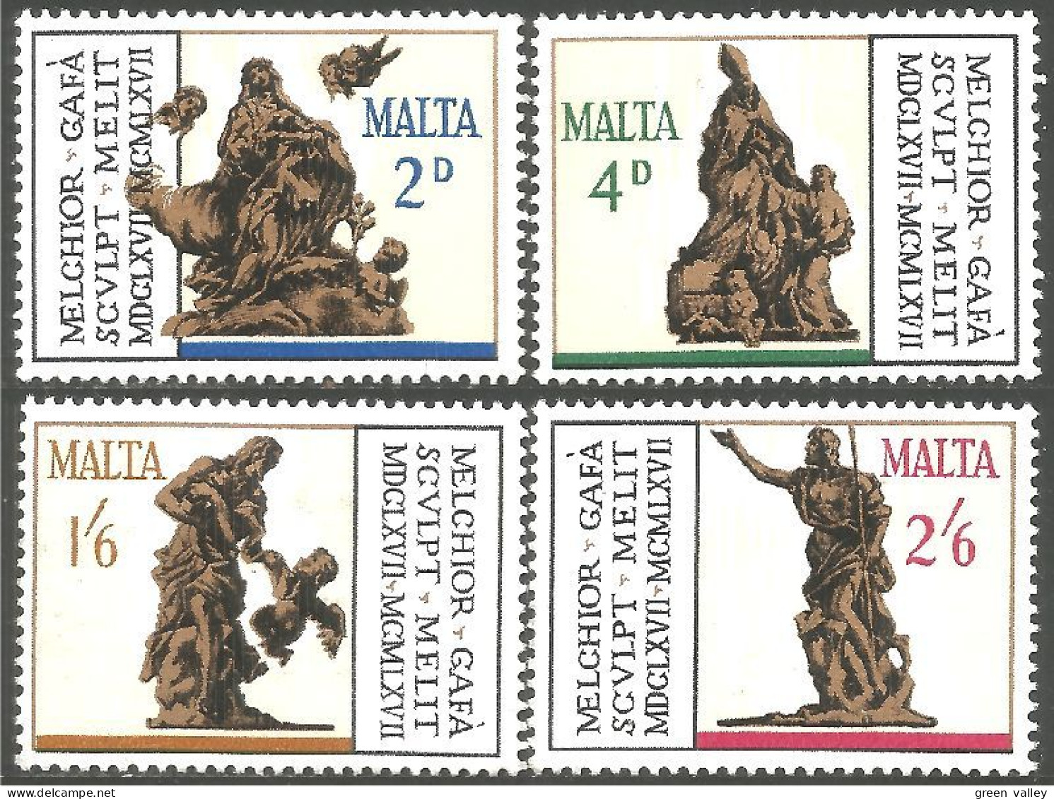 589 Malta Malte Sculptures Melchior Gafa MLH * Neuf CH Légère (MLT-169) - Malte