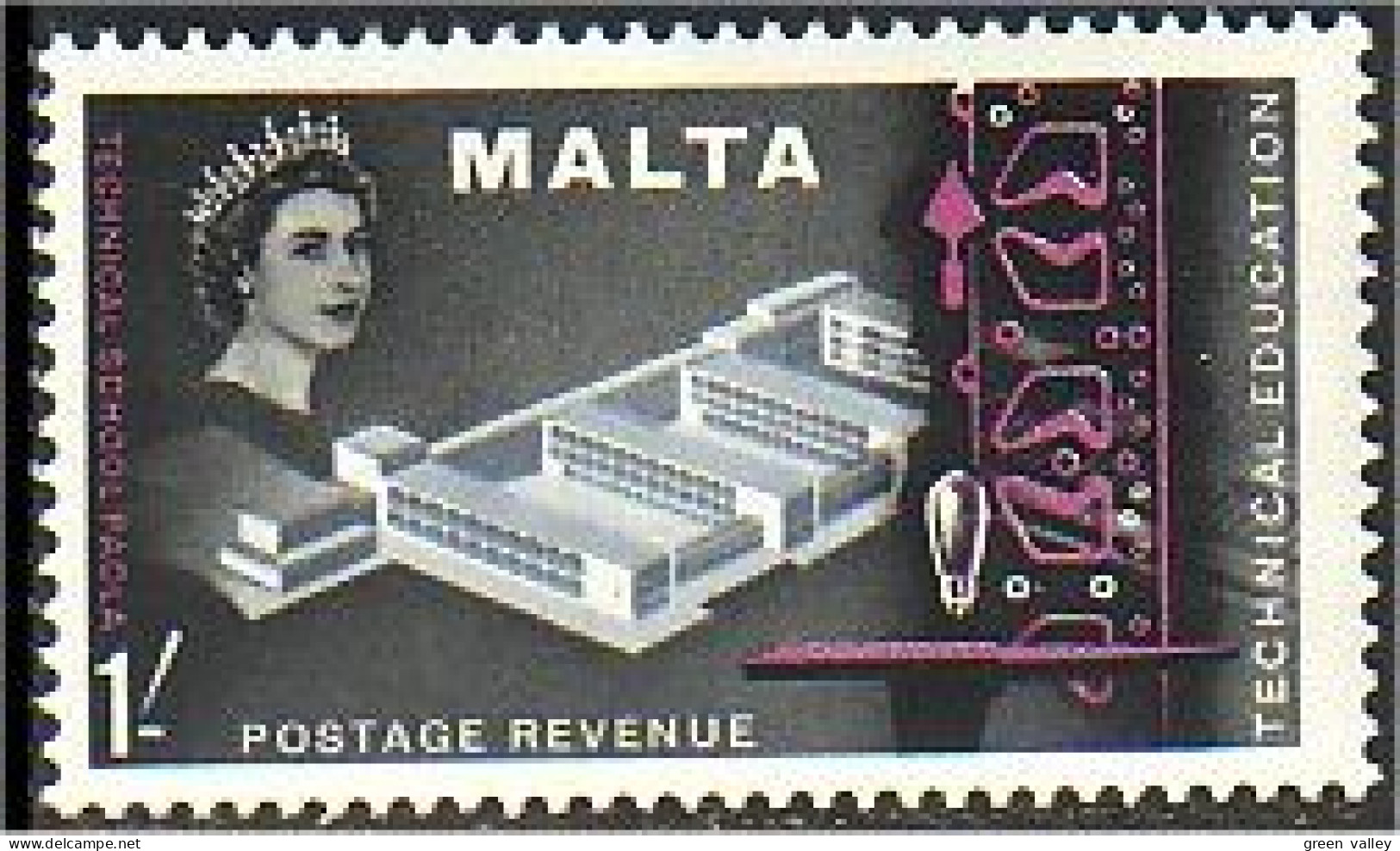 589 Malta Malte Technical Education ONE Shilling MH * Neuf (MLT-85) - Malte