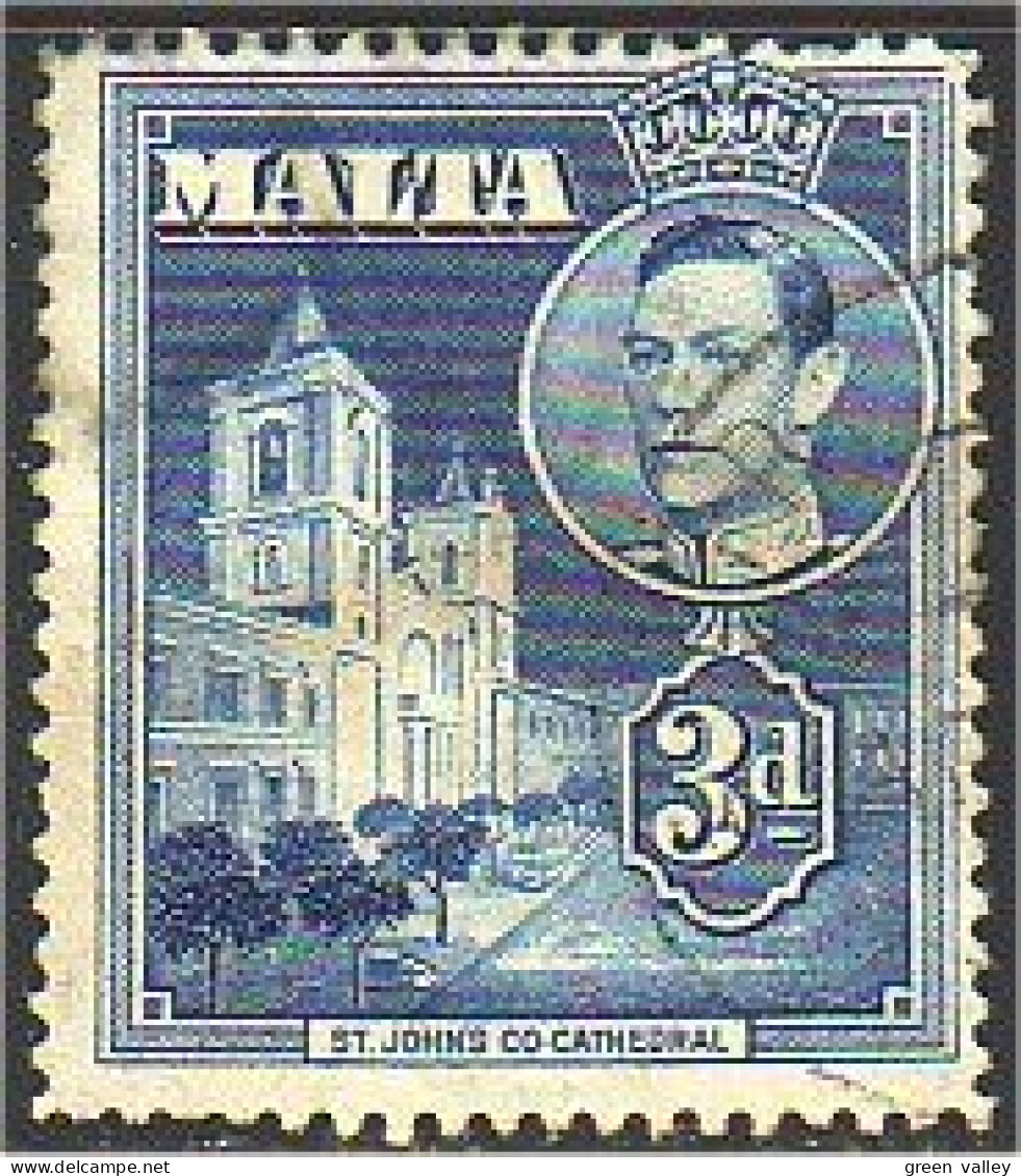 589 Malta Malte 3d Cathedral Blue (MLT-54) - Iglesias Y Catedrales