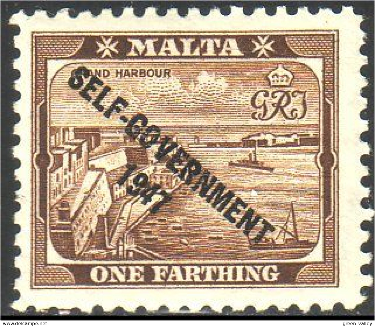 589 Malta Malte One Farthing MH * Neuf (MLT-59) - Malte