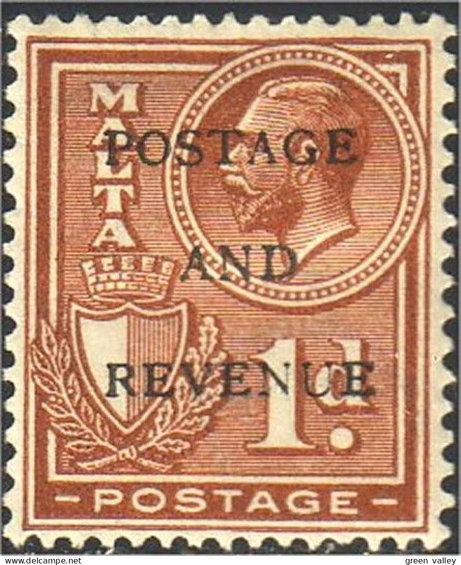 589 Malta Malte ONE Penny MH * Neuf (MLT-31) - Malte