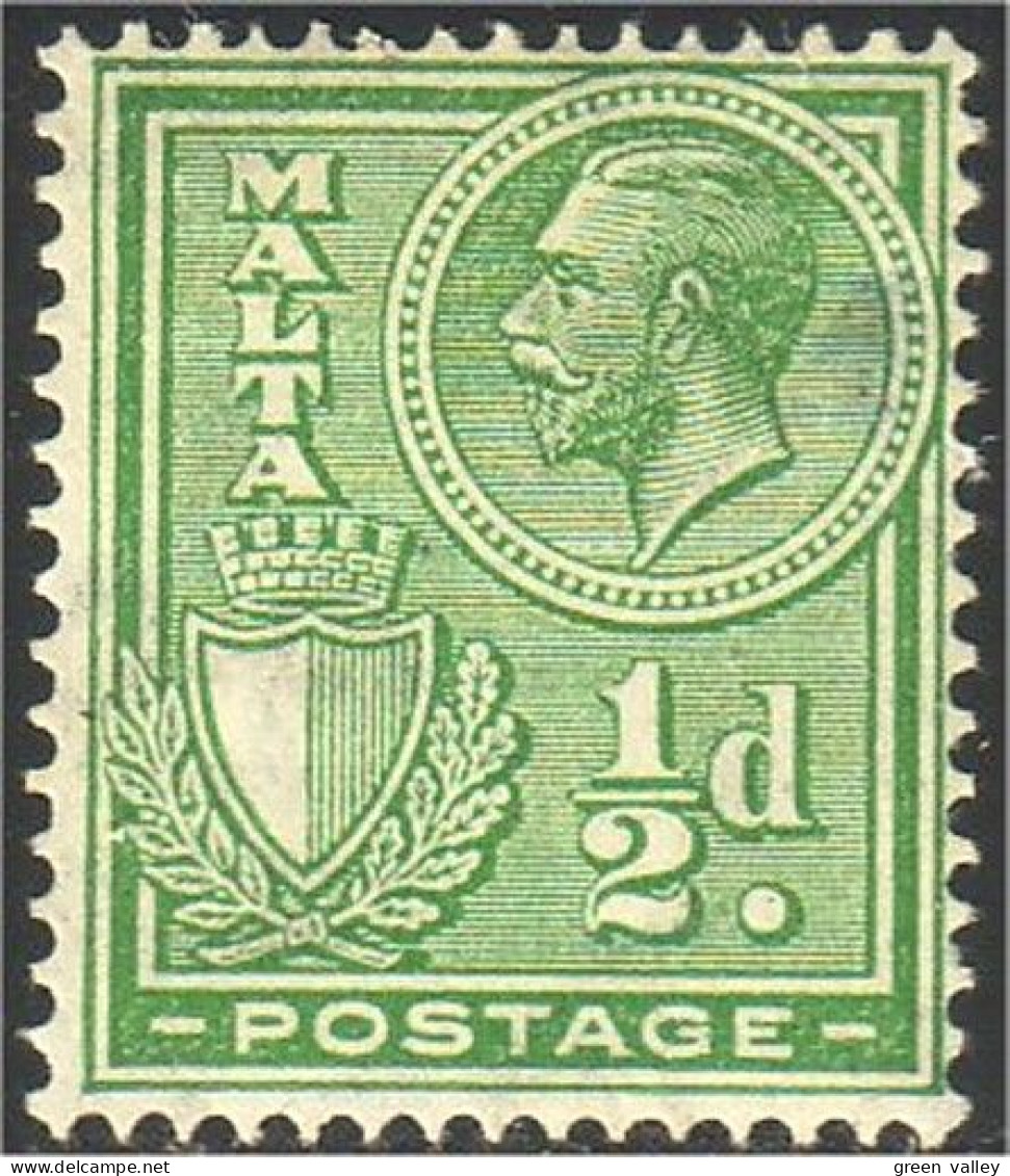 589 Malta Malte 1/2 Penny MH * Neuf (MLT-25) - Malte