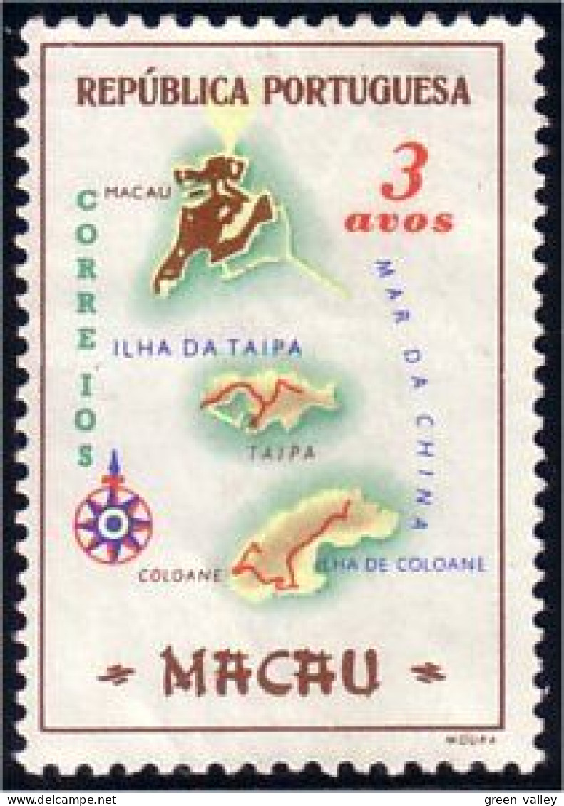 586 Macao Macau Carte De L'ile De Macau Island Map (MAC-11) - Isole