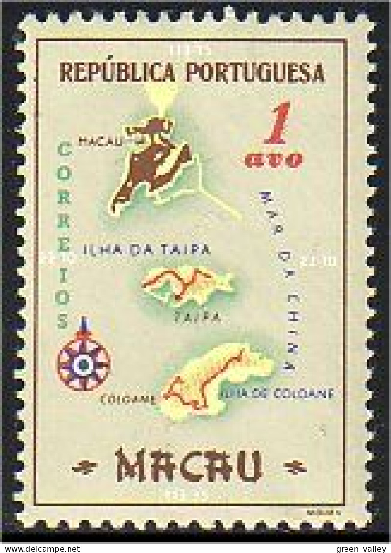 586 Macao Macau Carte De L'ile De Macau Island Map MH * Neuf CH (MAC-5) - Islands