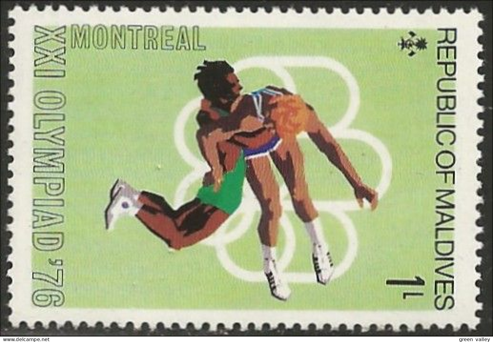 612 Iles Maldives Lutte Wrestling MNH ** Neuf SC (MLD-91) - Ringen