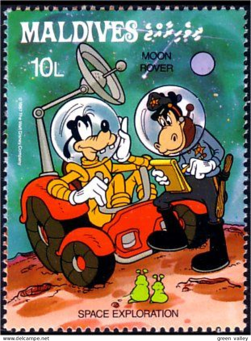 612 Iles Maldives Disney Space Police Policeman Policier MNH ** Neuf SC (MLD-75b) - Politie En Rijkswacht