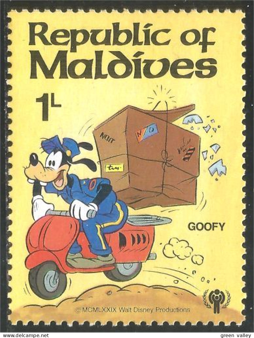 612 Disney Iles Maldives Facteur Postman Mailman Goofy Dingo MNH ** Neuf SC (MLD-52) - Disney