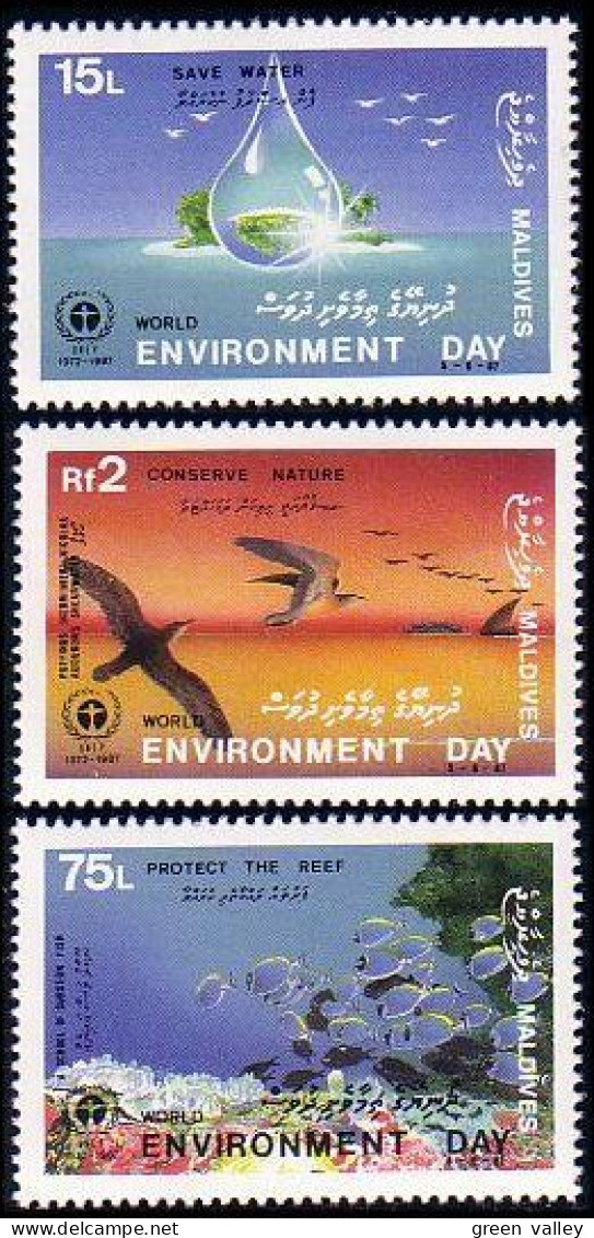 612 Iles Maldives Environnement Day MNH ** Neuf SC (MLD-9s) - Marine Life